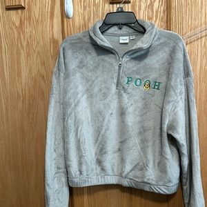 Winnie the Pooh! Furry fleece 1/4 zip pullover. Size Small. NWT